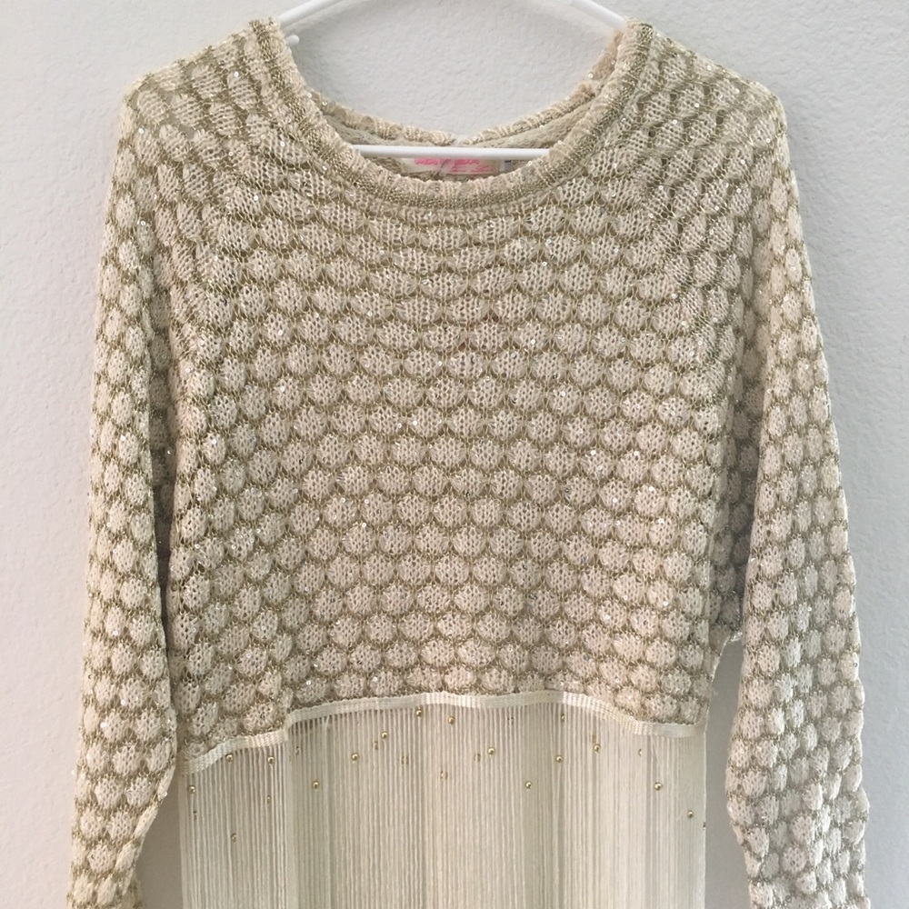 Glittery crochet top